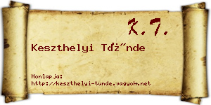 Keszthelyi Tünde névjegykártya
